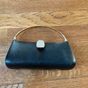 Black Leather Clutch